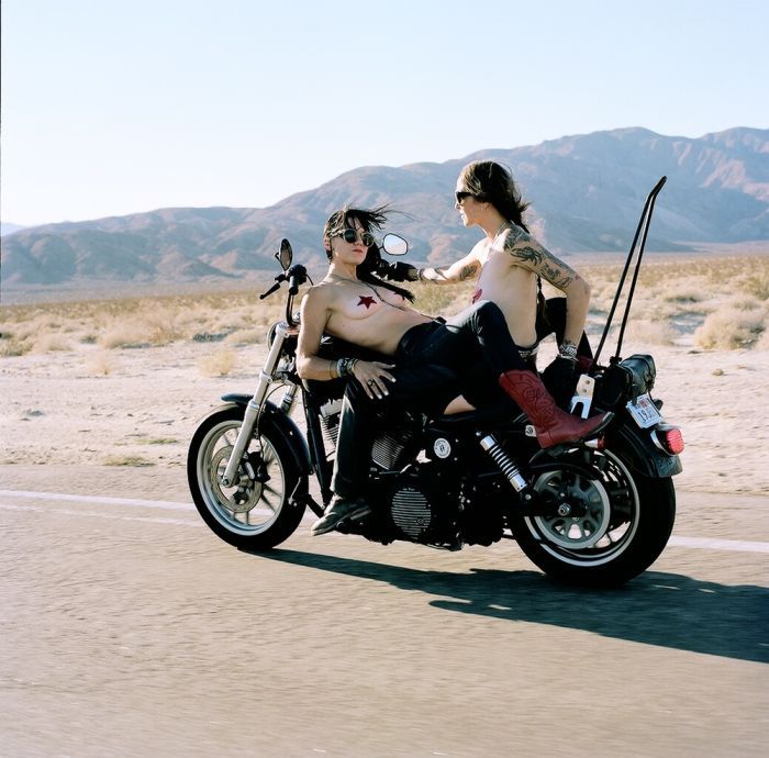 Girls on a motorcycle in Eskisehir
