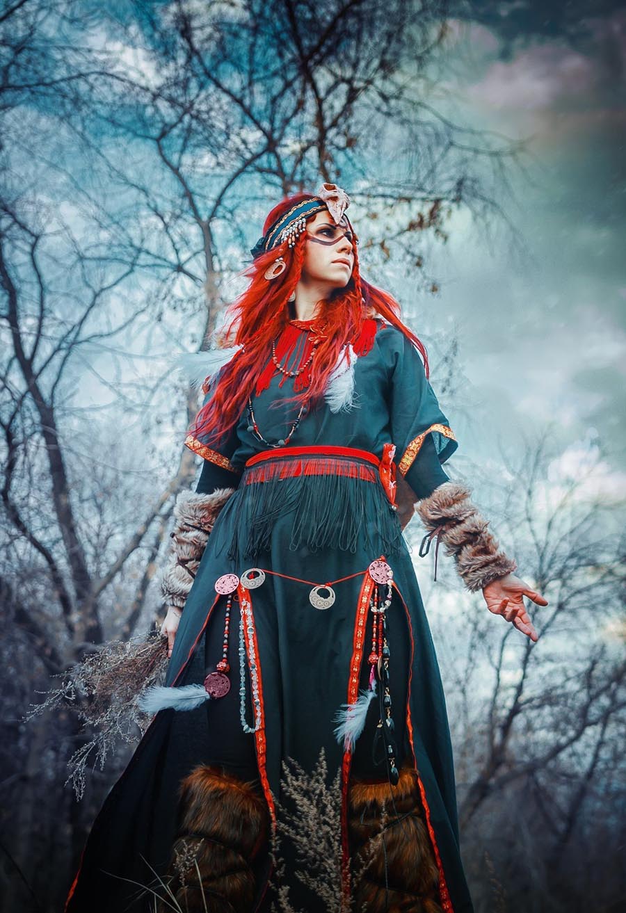 Girls in Slavic costumes underwear in Eskisehir